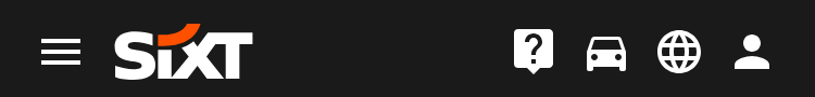 Screenshot crop of the SIXT logo and nav bar